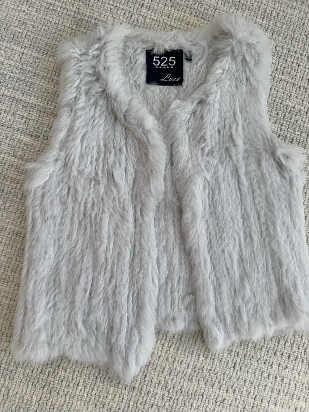 Luxe 525 Girls' Faux Fur Vest - Gray